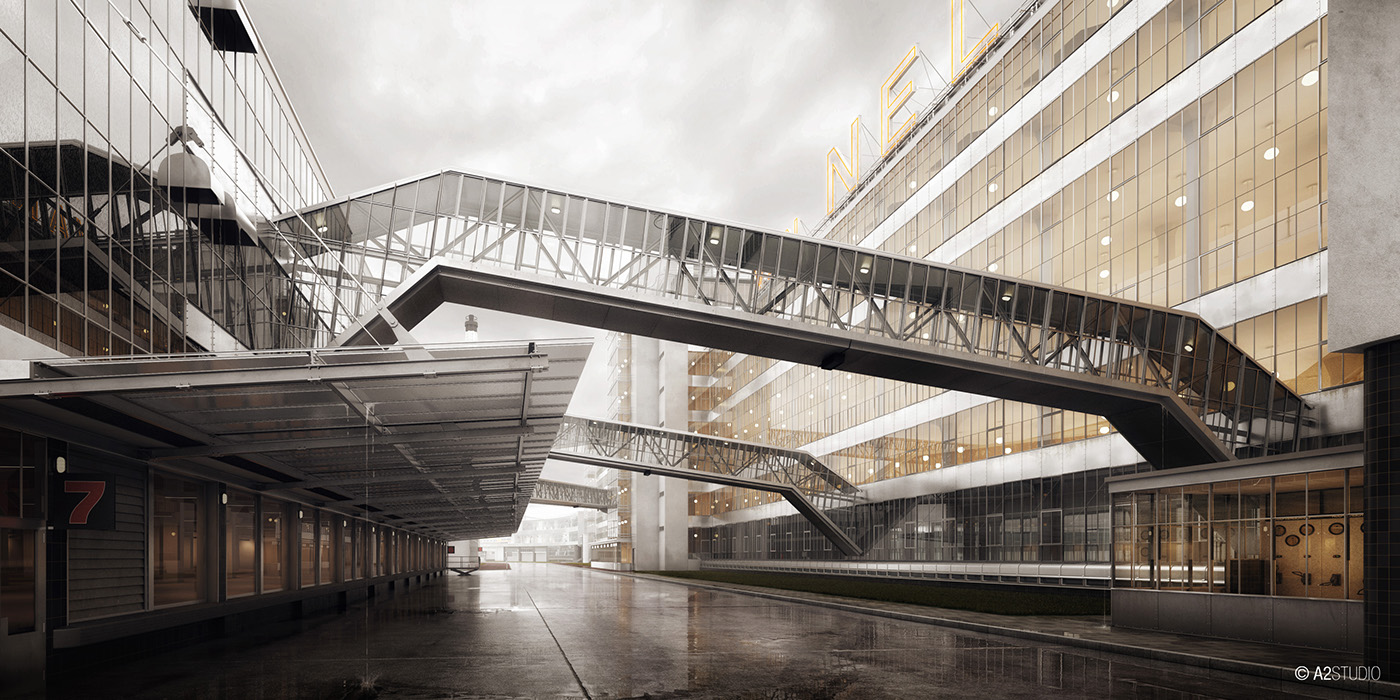 3D visualisation vannellefabriek vannellefactory Rotterdam UNESCO architecture overcast Netherlands Nederland