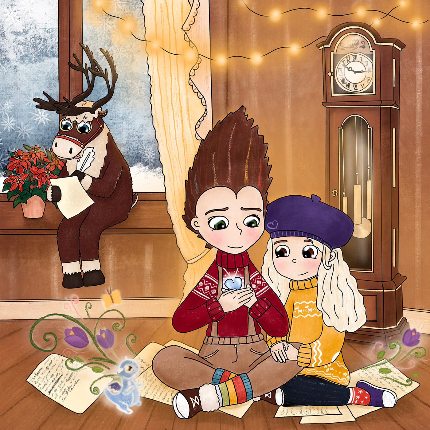 book book illustration characters childrens illustration fairy tale kids kids illustration Magic   Story Book winter