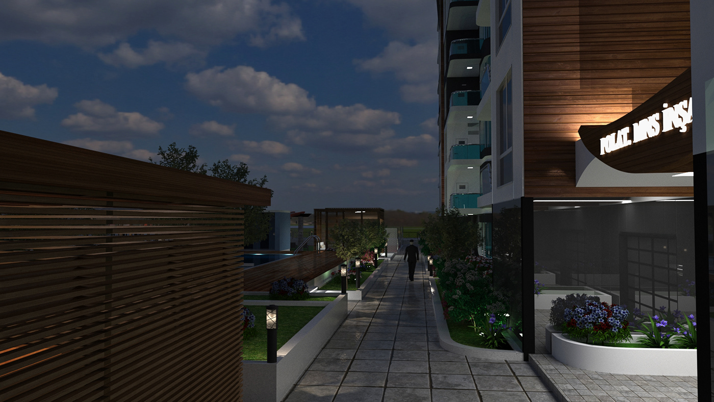 building architecture Landscape visualization 3D Rendering Executive Project design