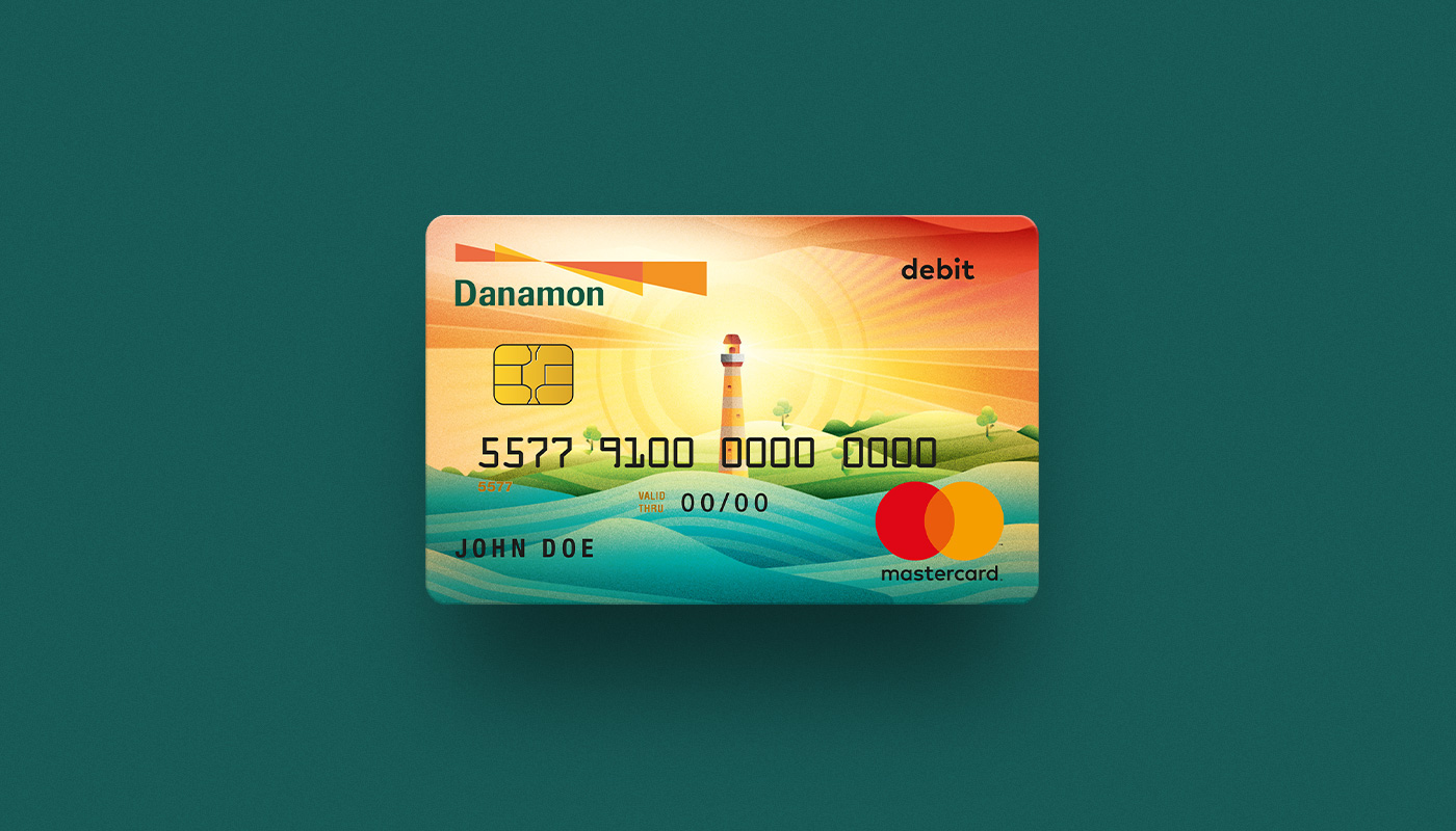 Bank card branding  ATM vector ILLUSTRATION  mastercard lighthouse indonesia danamon