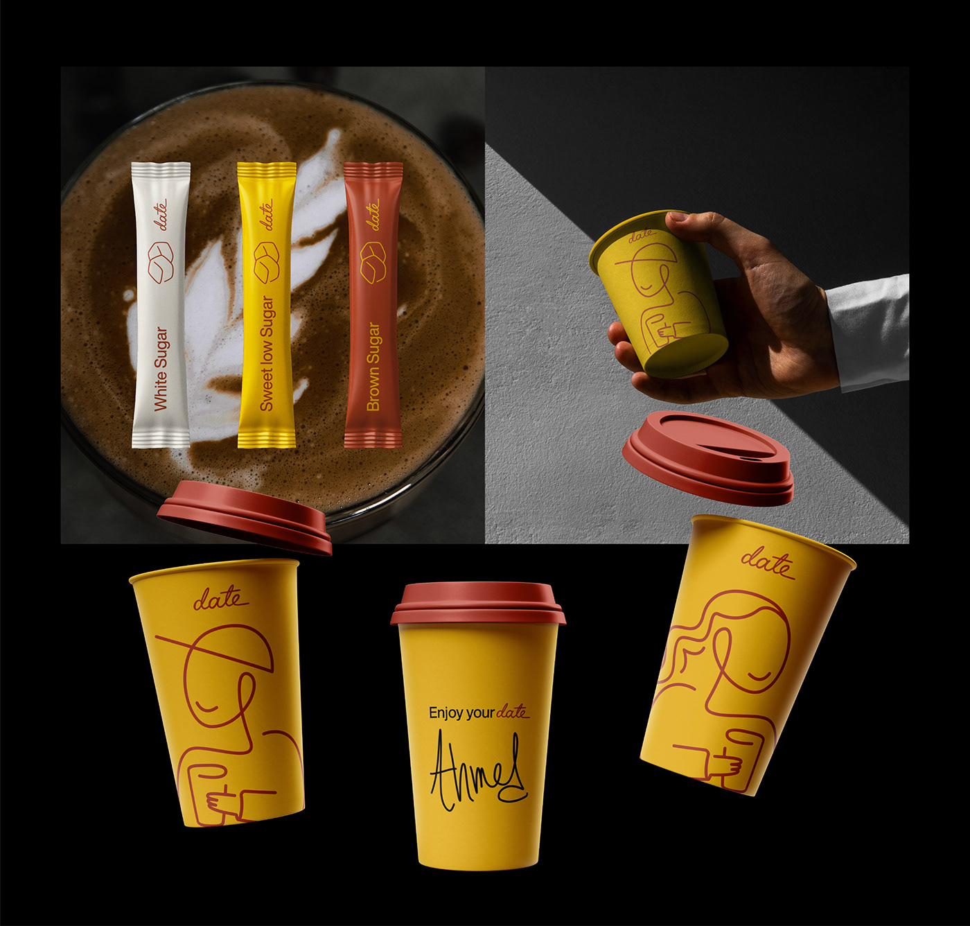 brand identity branding  cafelogo Coffee identity ILLUSTRATION  Logo Design Mockup Packaging visual identity