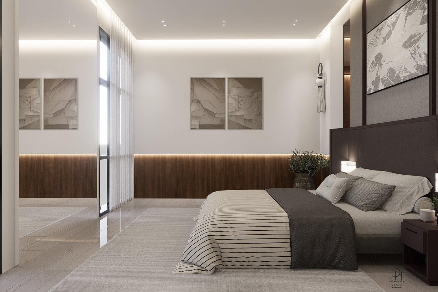 bedroom interior design  Render visualization 3D archviz architecture corona 3ds max modern