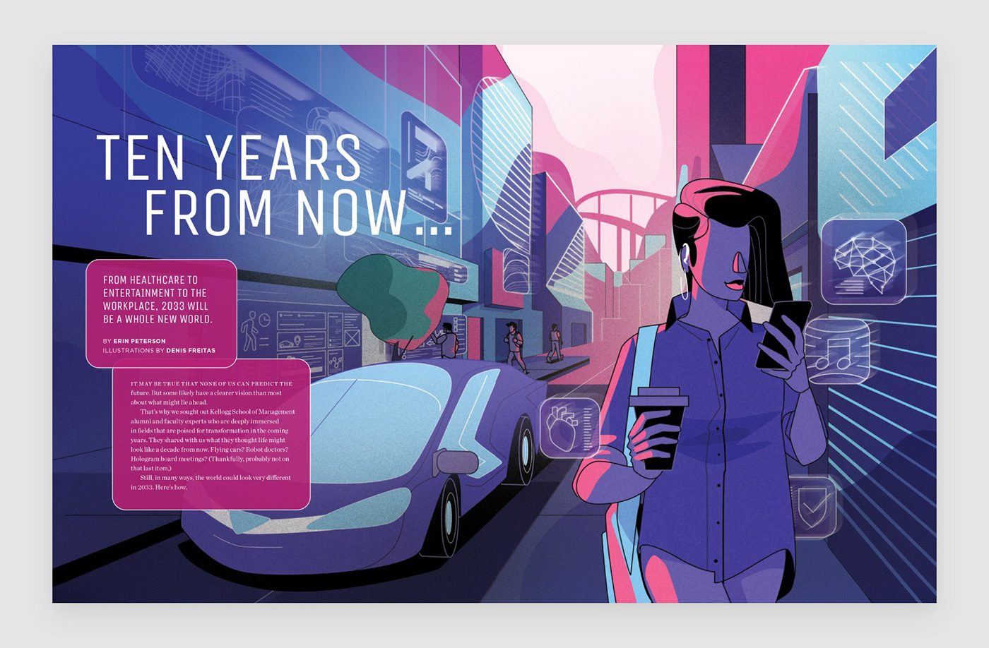 business management future Technology magazine editorial city Urban Street vector