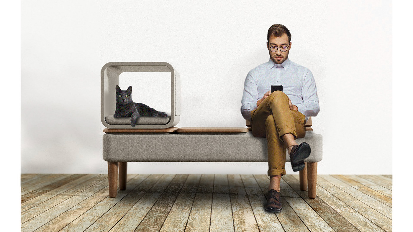 Cat chair Couch furniture furniture design  industrial design  interior design  modern Pet product