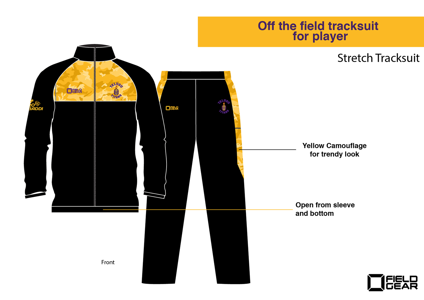 kabbadi Sportswear Fieldgear camou jersey team kit  graphics