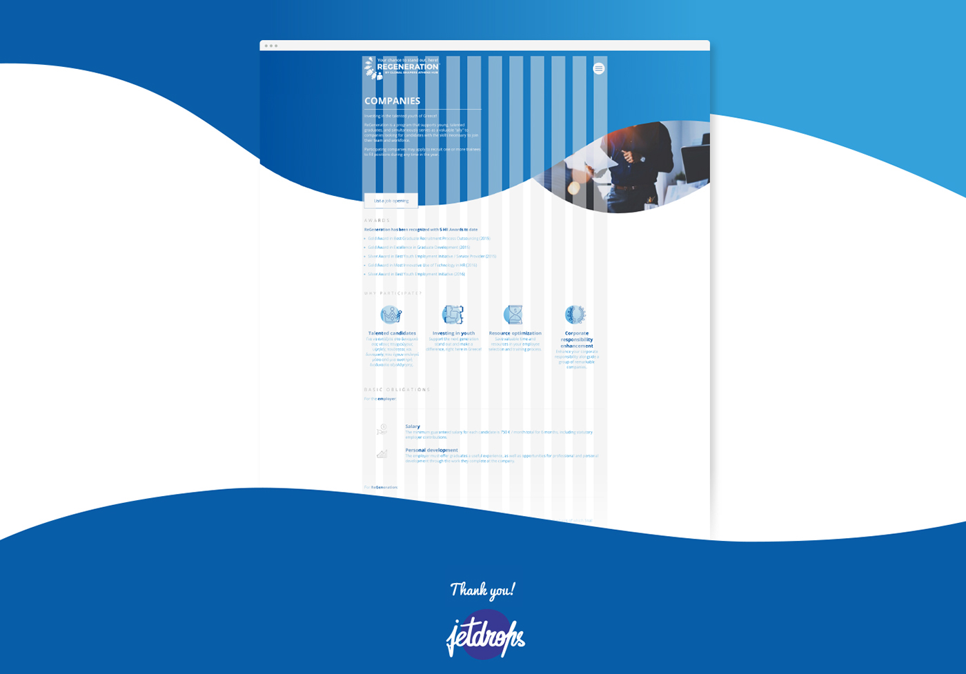 redesign Web Design  art direction  Platform curves animation  bubbles blue gradient Human Resources