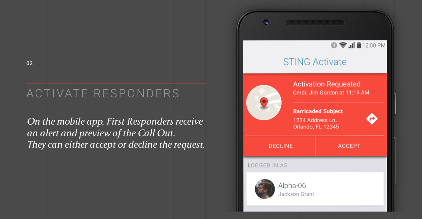 ui design prototype android ios Web dispatch first responders