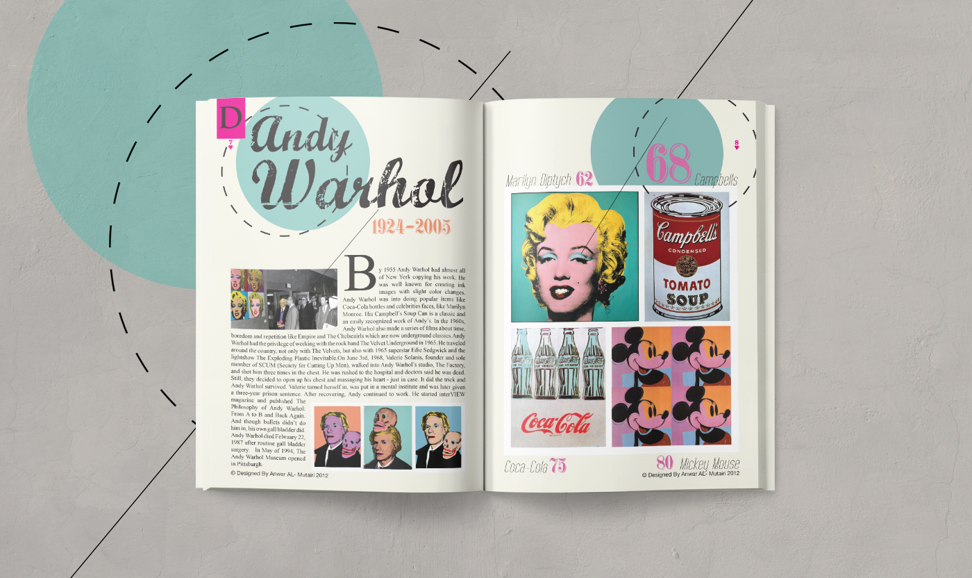 roy lichtenstein Andy Warhol Eduardo Paolozzi Sir Eduardo Pop Art graphic design history Marilyn Monroe magazine design magazine magazine articles Layout Design