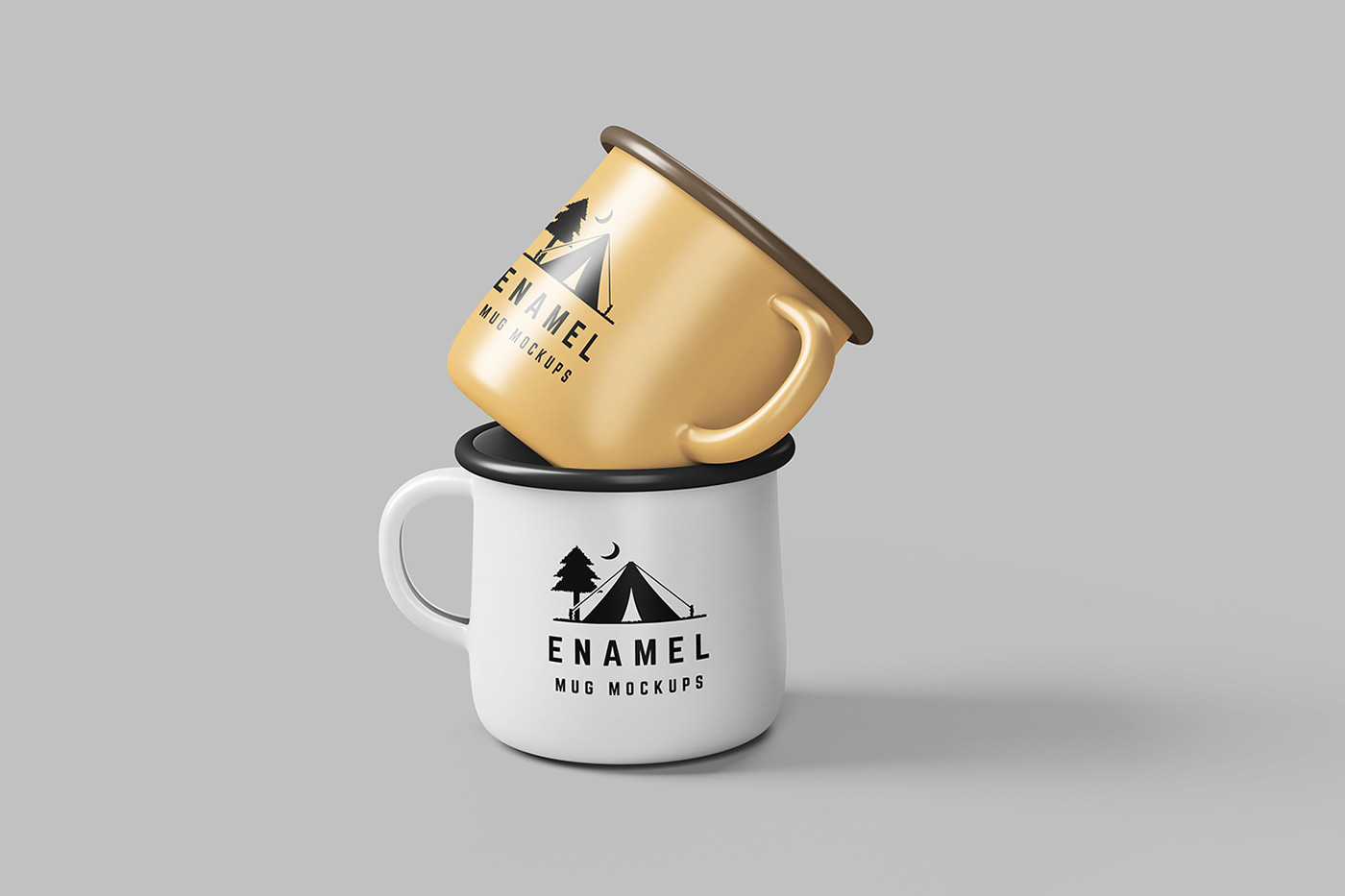 brand branding  Coffee cup enamel identity logo Mug  Travel vintage