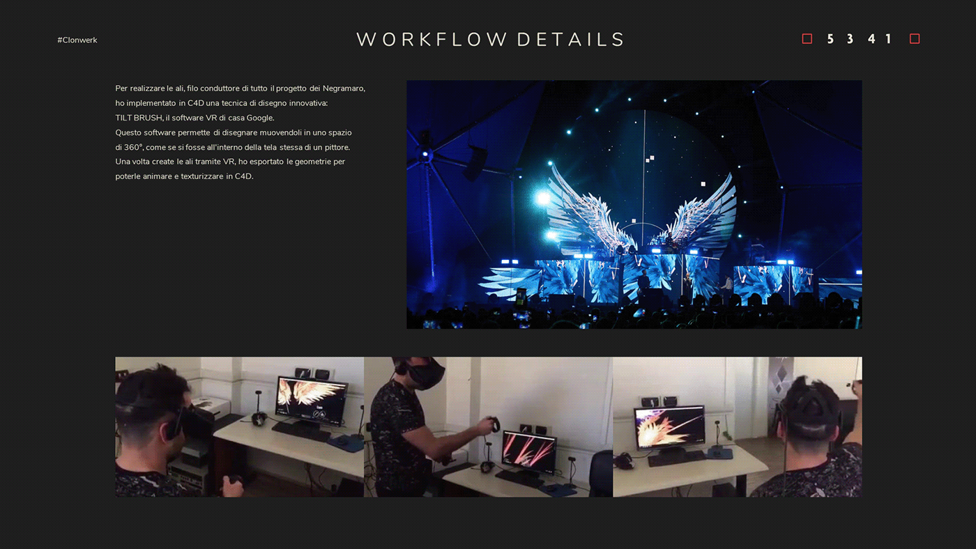 3d art after effects concert live Maxon Cinema 4d music Negramaro Oculus Show tiltbrush