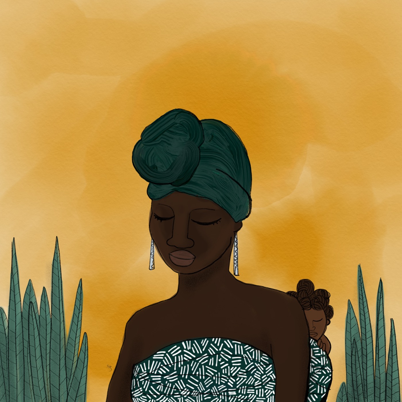 Wrap ILLUSTRATION  africa afro fro