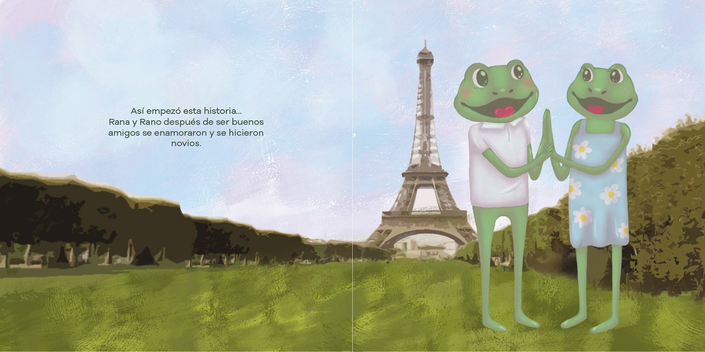 ilustración digital Diseño editorial design ranas frog animals Drawing  artwork