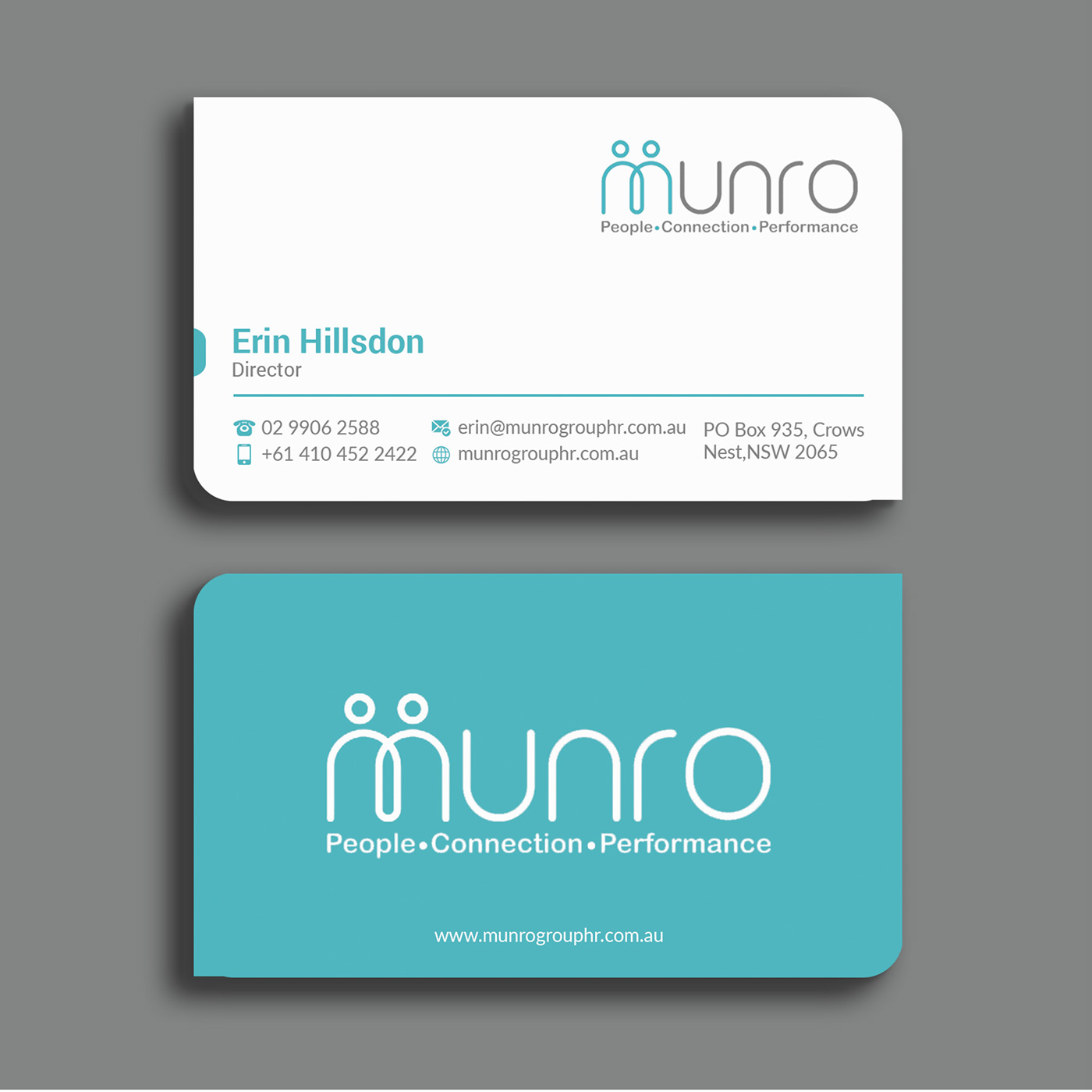 Two rounded Corners clean modern simple design
