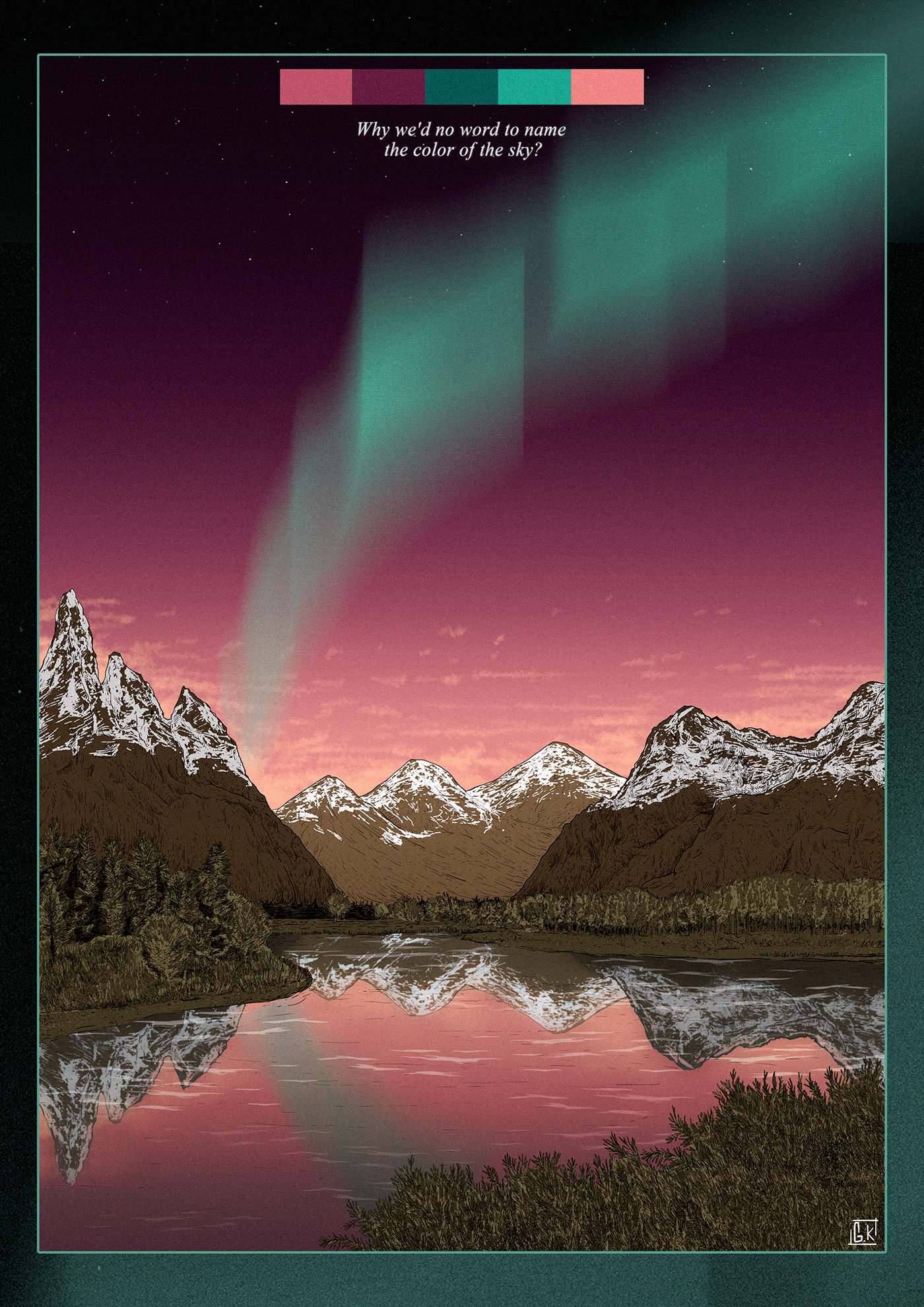 art artwork digital ILLUSTRATION  Landscape mountain Nature poster Thrice