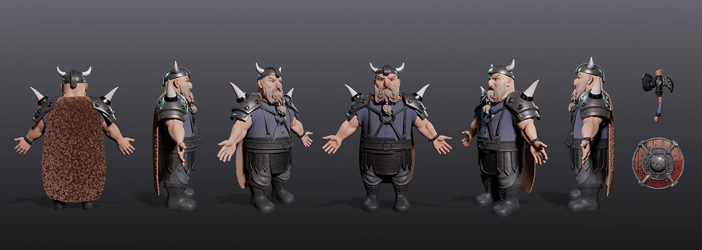 blender 3D Render 3d art dwarf warrior