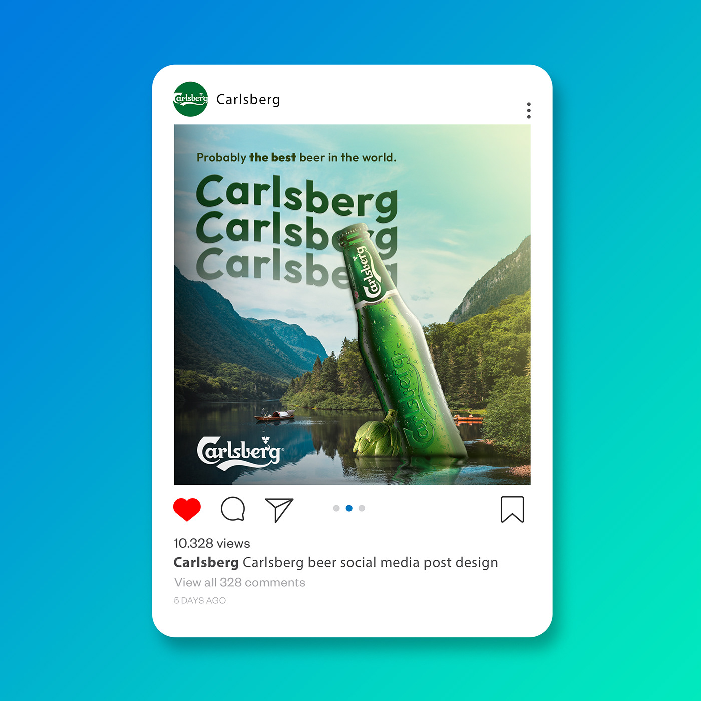 post postdesign poster beer heineken Carlsberg instagram Instagram Post