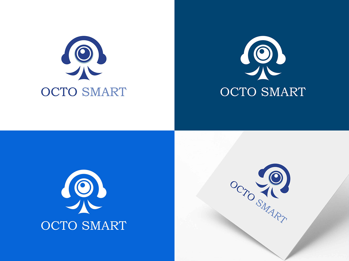 octopus logo song Smart music Logo Design brand identity Graphic Designer Logotype actopus sea fish