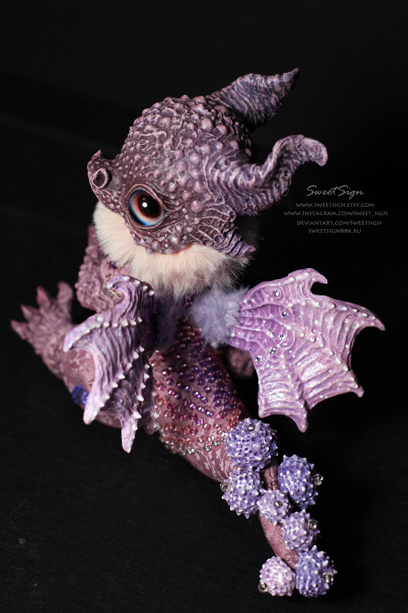 art doll creature dragon fantasy handmade Miniature Ocean sculpture storytelling   toy