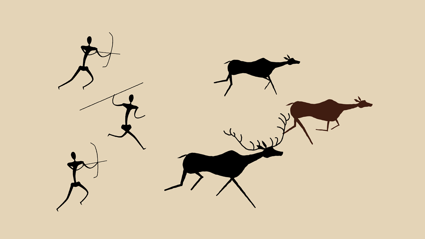 after effects cave CAVE PAINTINGS character animation Character design  educational motion museum prehistoric age San Marino