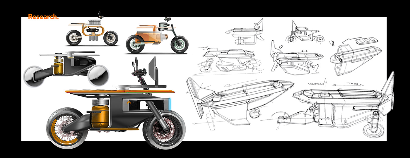 automotive   blender car citroen concept industrial design  mobility motorcycle product Transportation Design