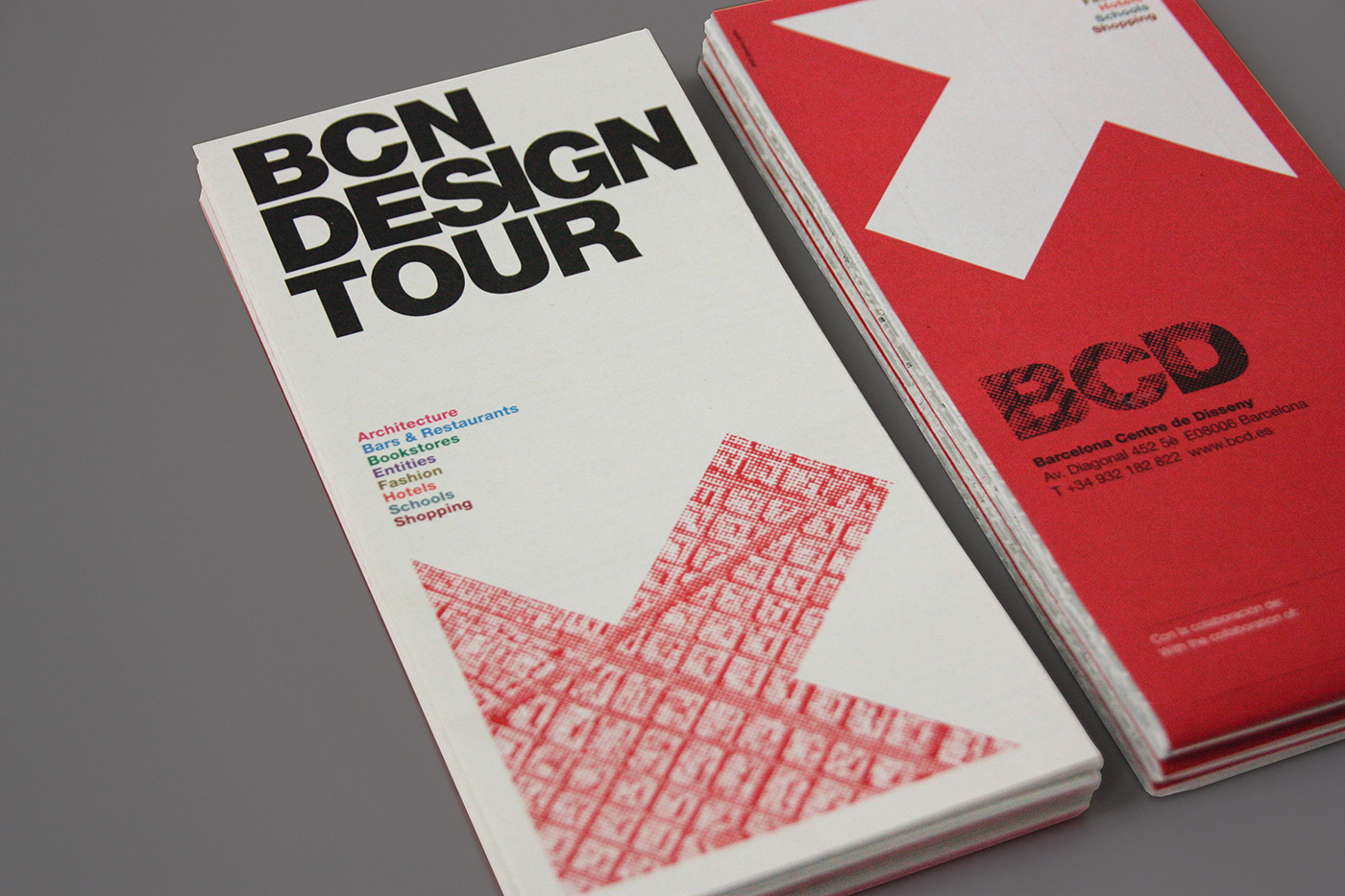 barcelona bcn Plan Guide plano guia tipography helvetica BCD brochure