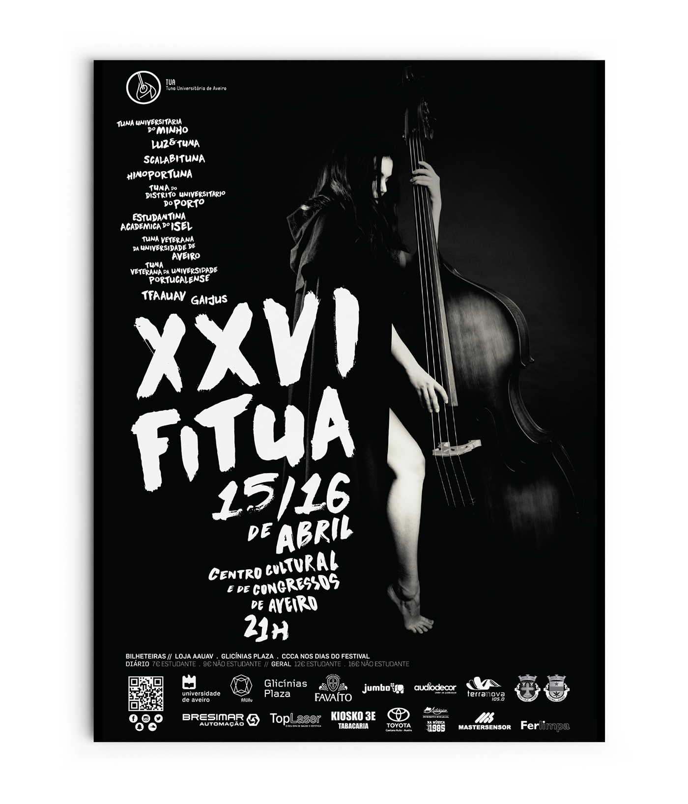 Aveiro tuna University music festival graphic design  direction communication