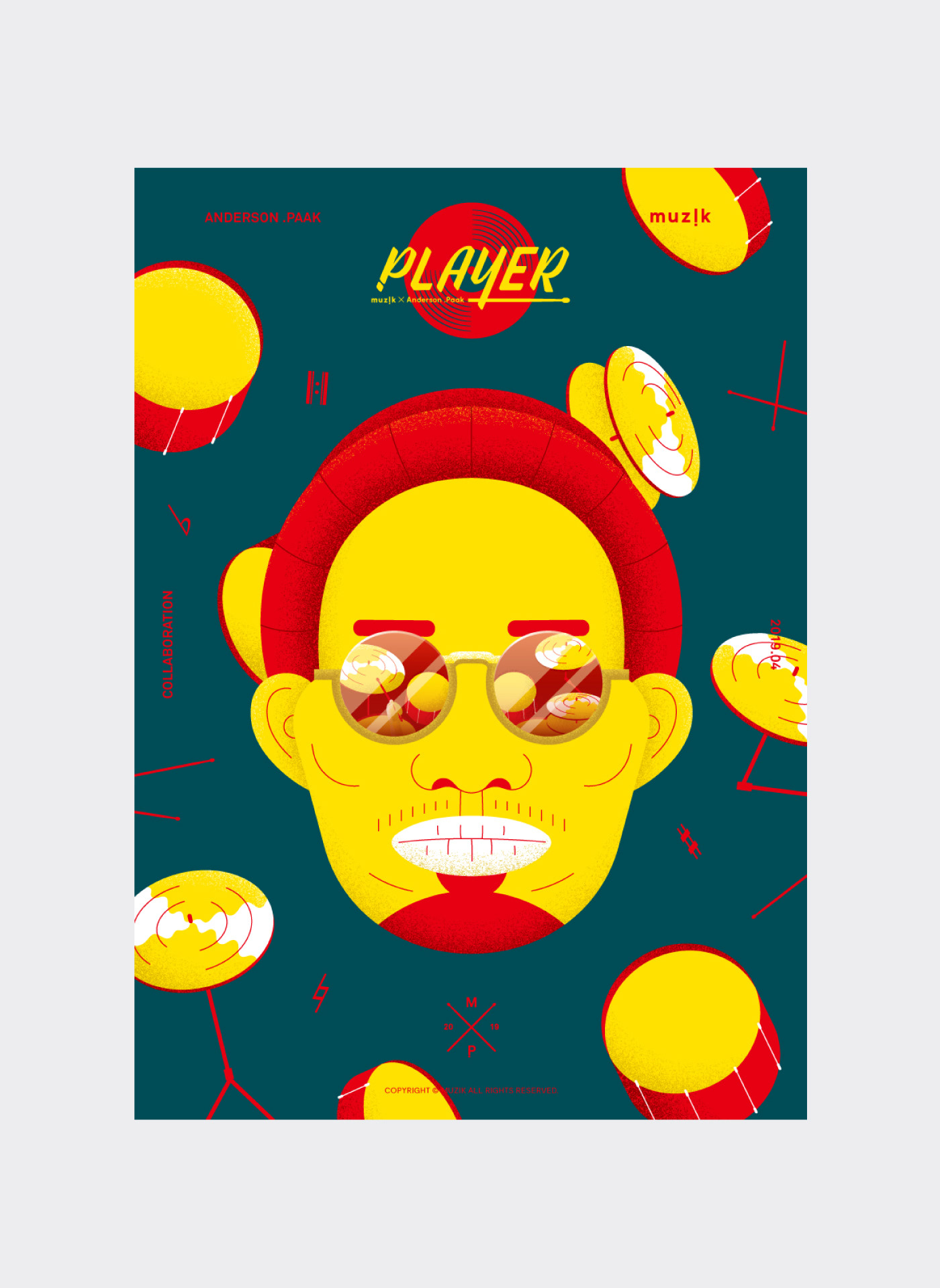 muzik Anderson .Paak eyewear Sunglasses brand Packaging artworks design Collaboration eyeglasses