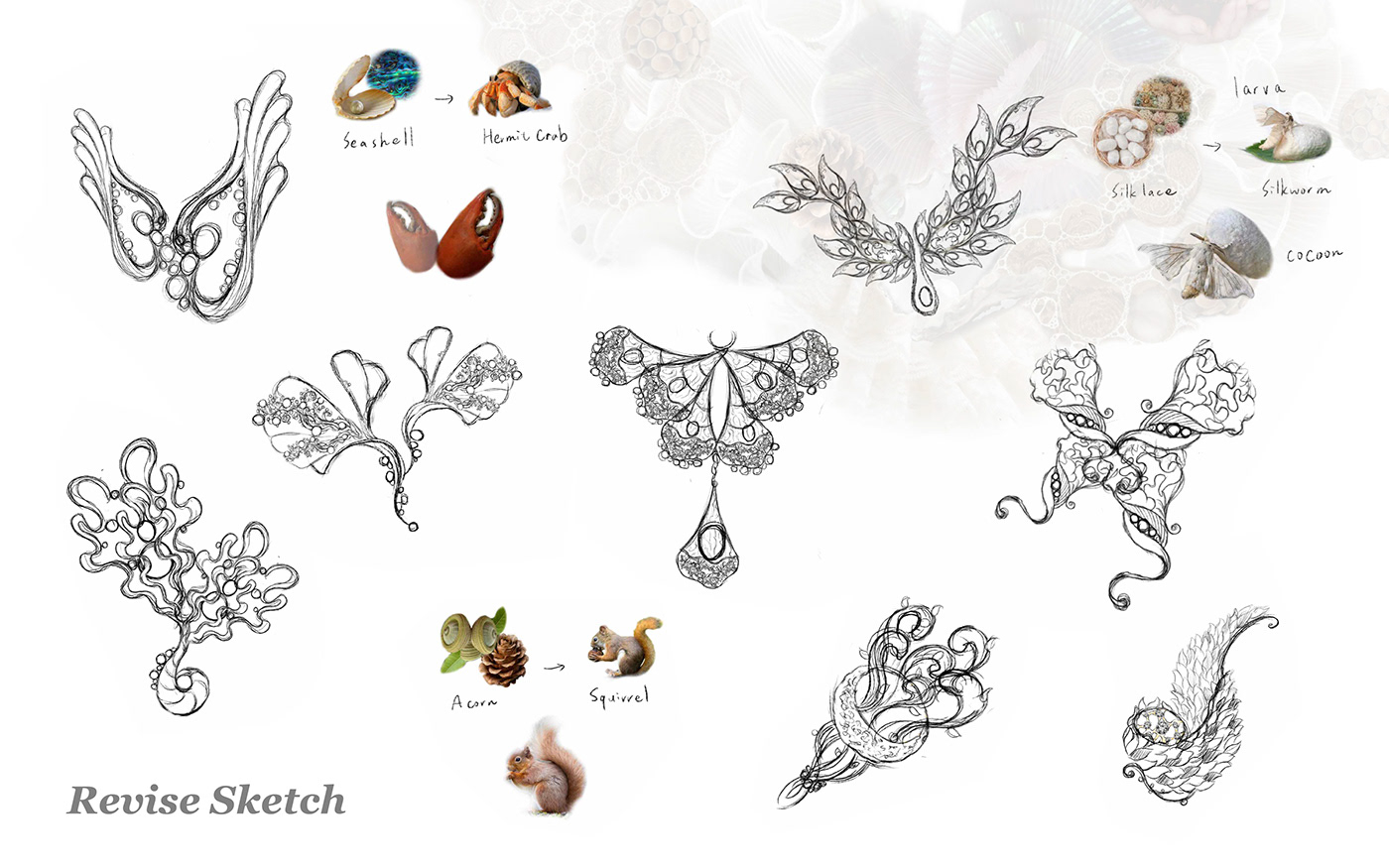 jewelry material design brooch silver Jewelry Design  Fashion  organic Nature