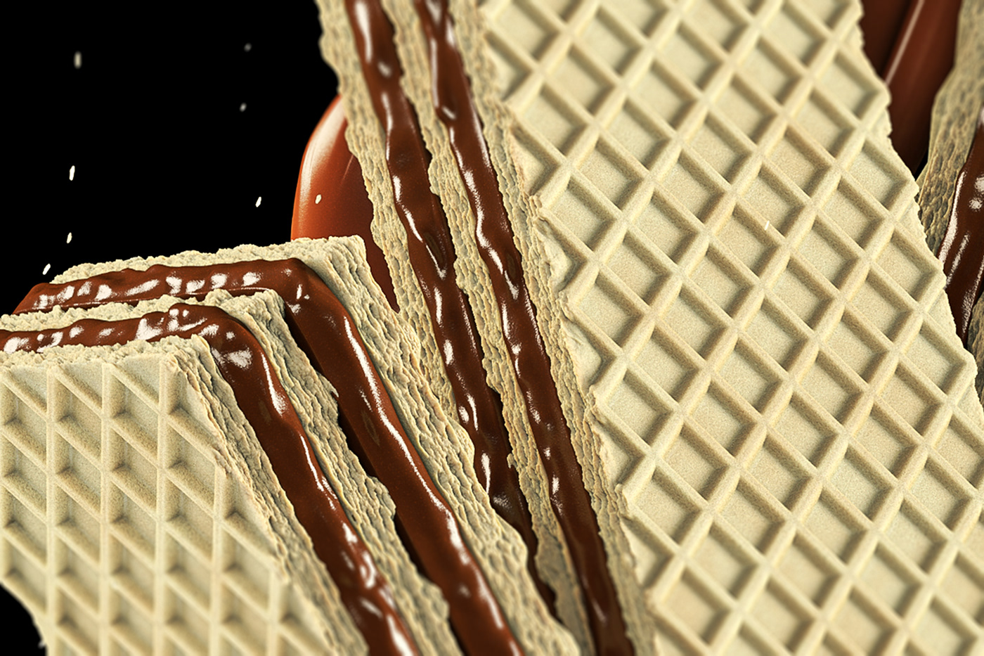 wafer CGI cgiart Food  chocolate food illustration sweet product