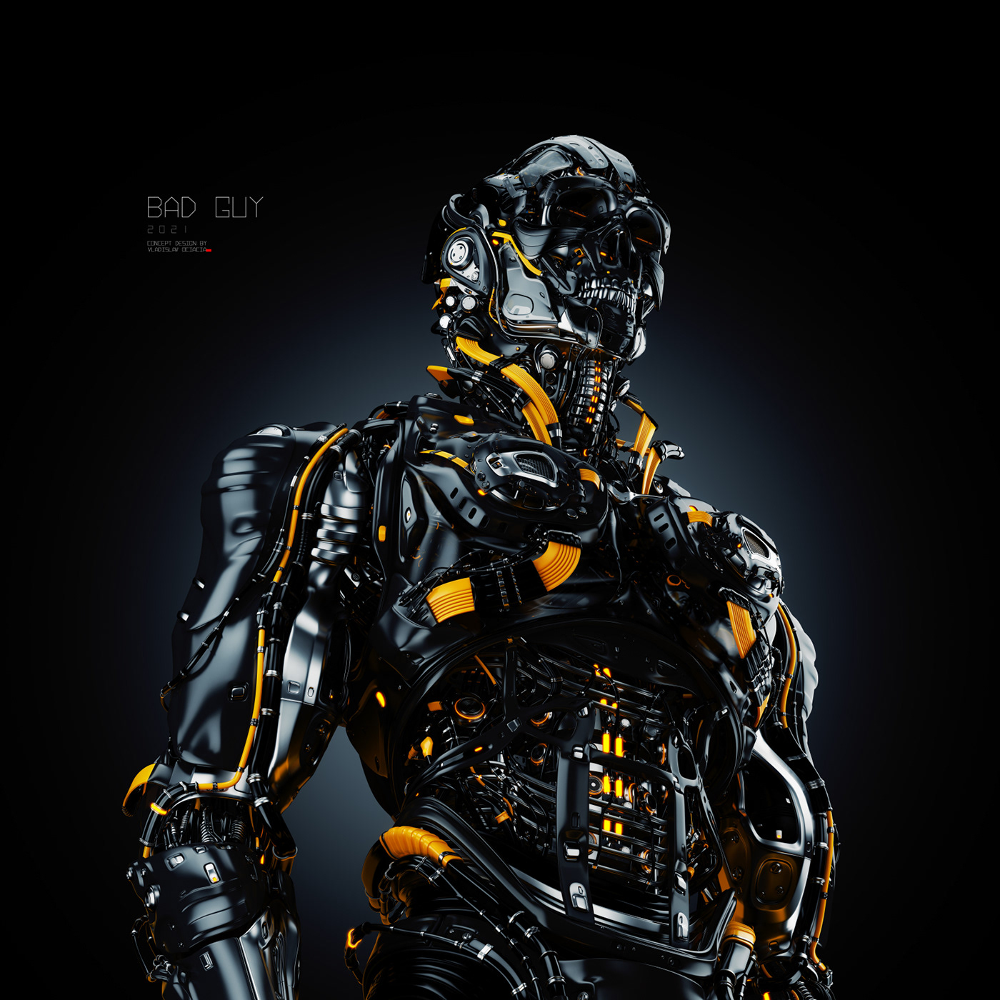 Cyborg futuristic head robot robotic sci-fi skeleton skull Technology teeth