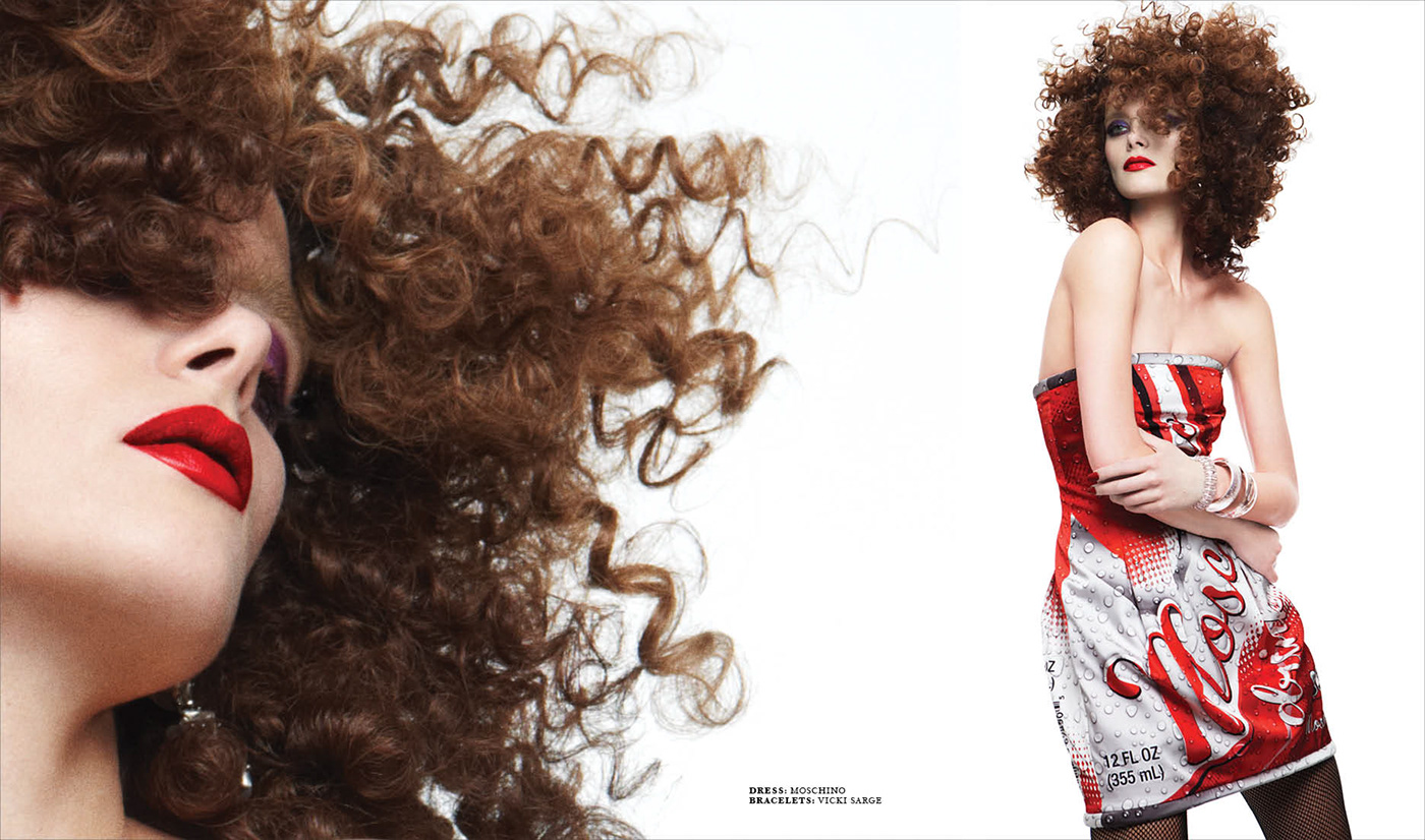 Adobe Portfolio Pump up the Volume bold hair salon editorial styling  70's