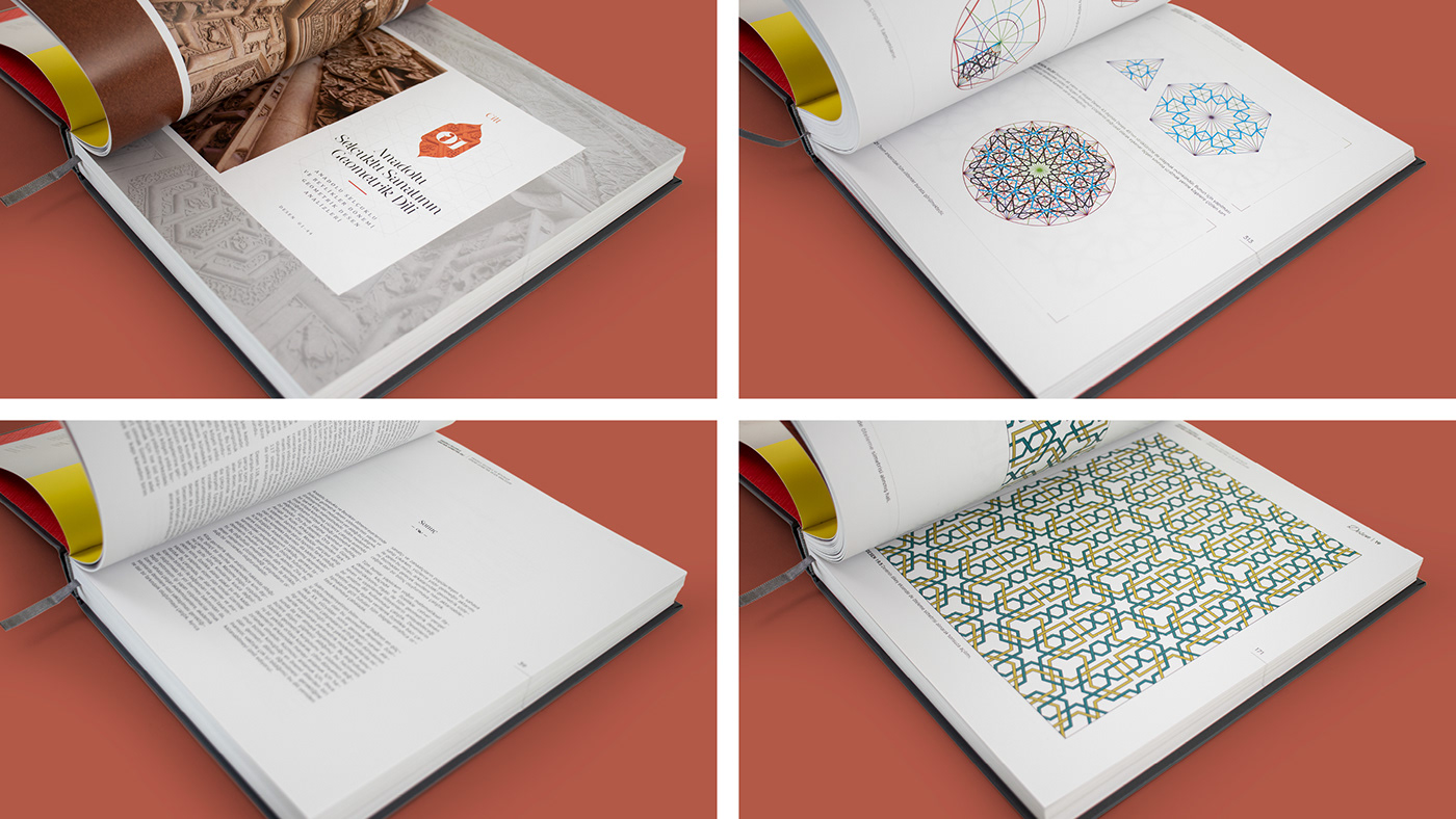 AnatolIan Seljuk Art book design geometric pattern geometrik desen islamic art print print design  SIMURG STUDIO