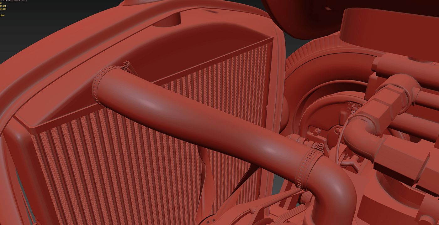 car detail engine free hot rod model