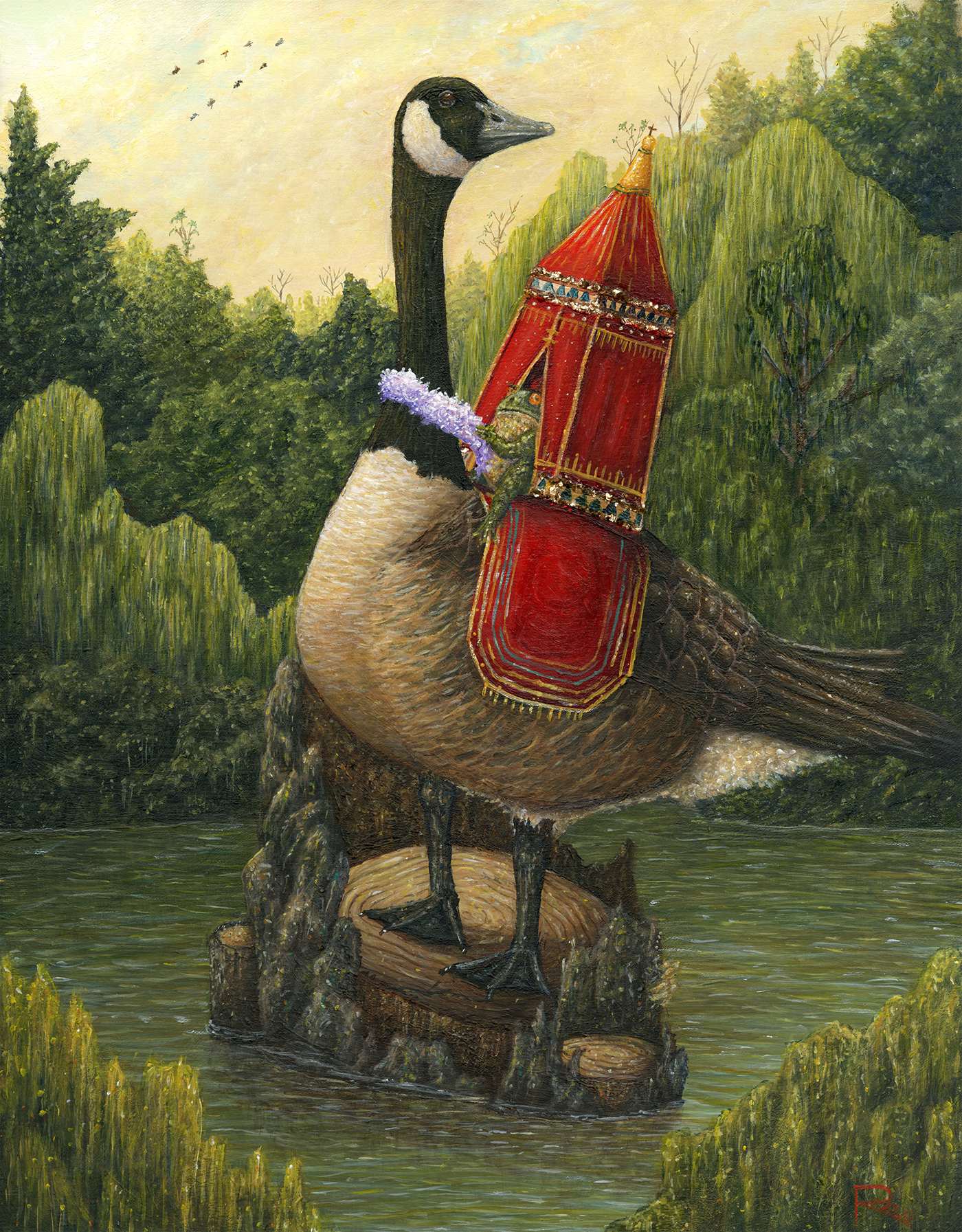 painting   surrealism toad Goose Nature contemporary design narrative popsurrealism