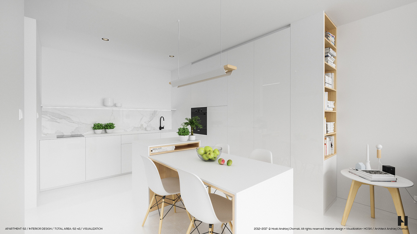 minimal minimalist Interior design black and white wood soft livingroom kitchen bathroom