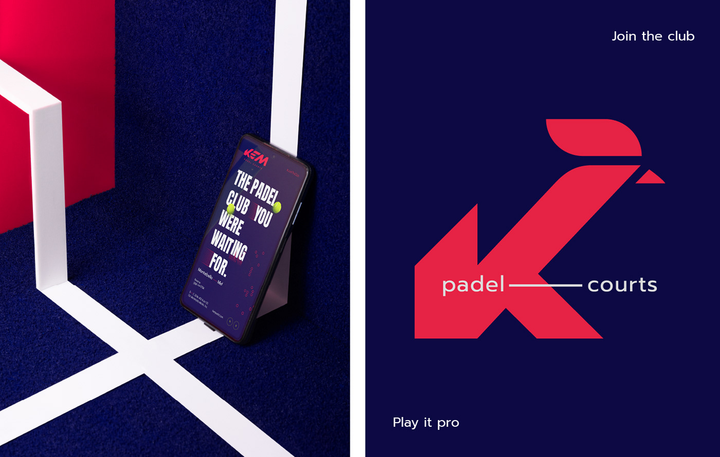 brand brand identity branding  design graphic design  Kem padel mantra Padel Sports Design sports photography