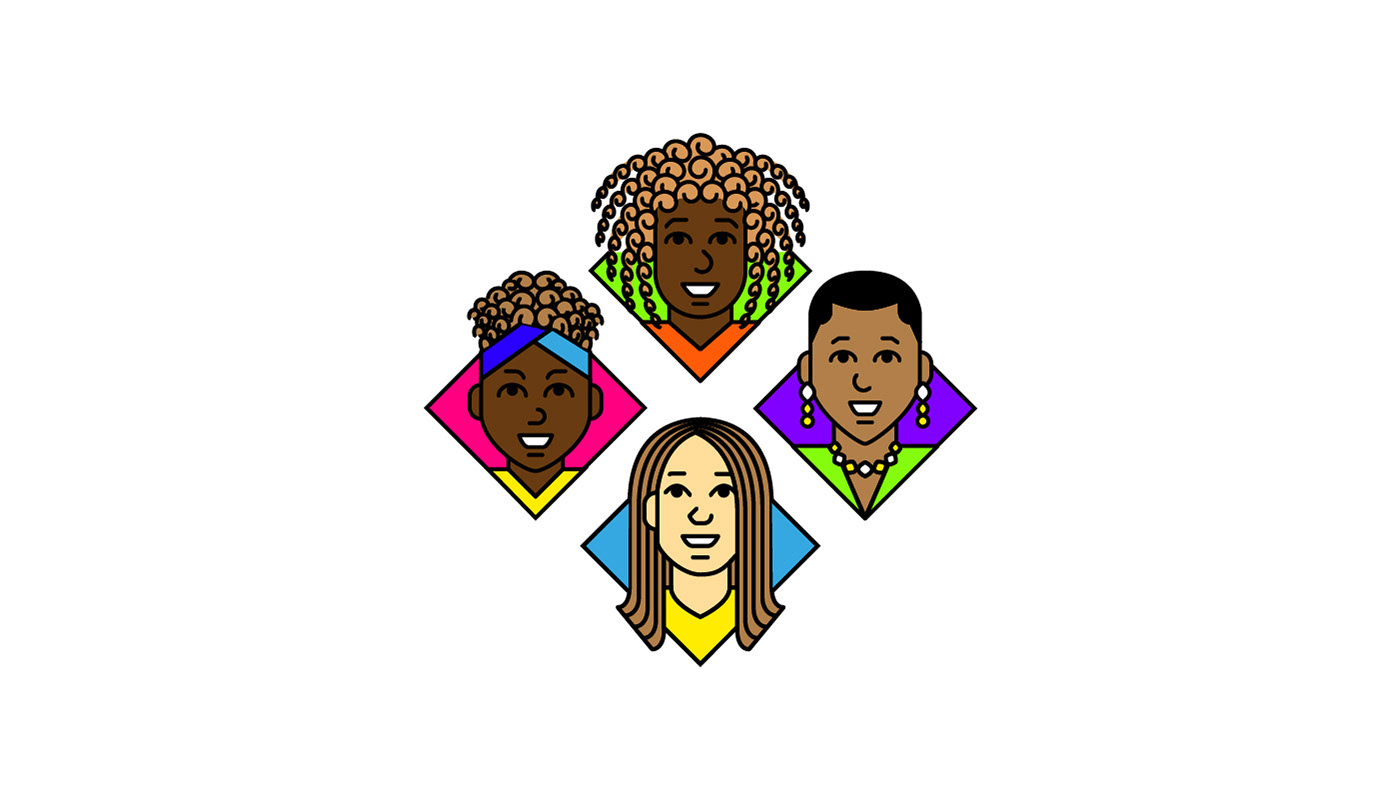 Diversity female women avatar profile Icon icon design  icon set human characters