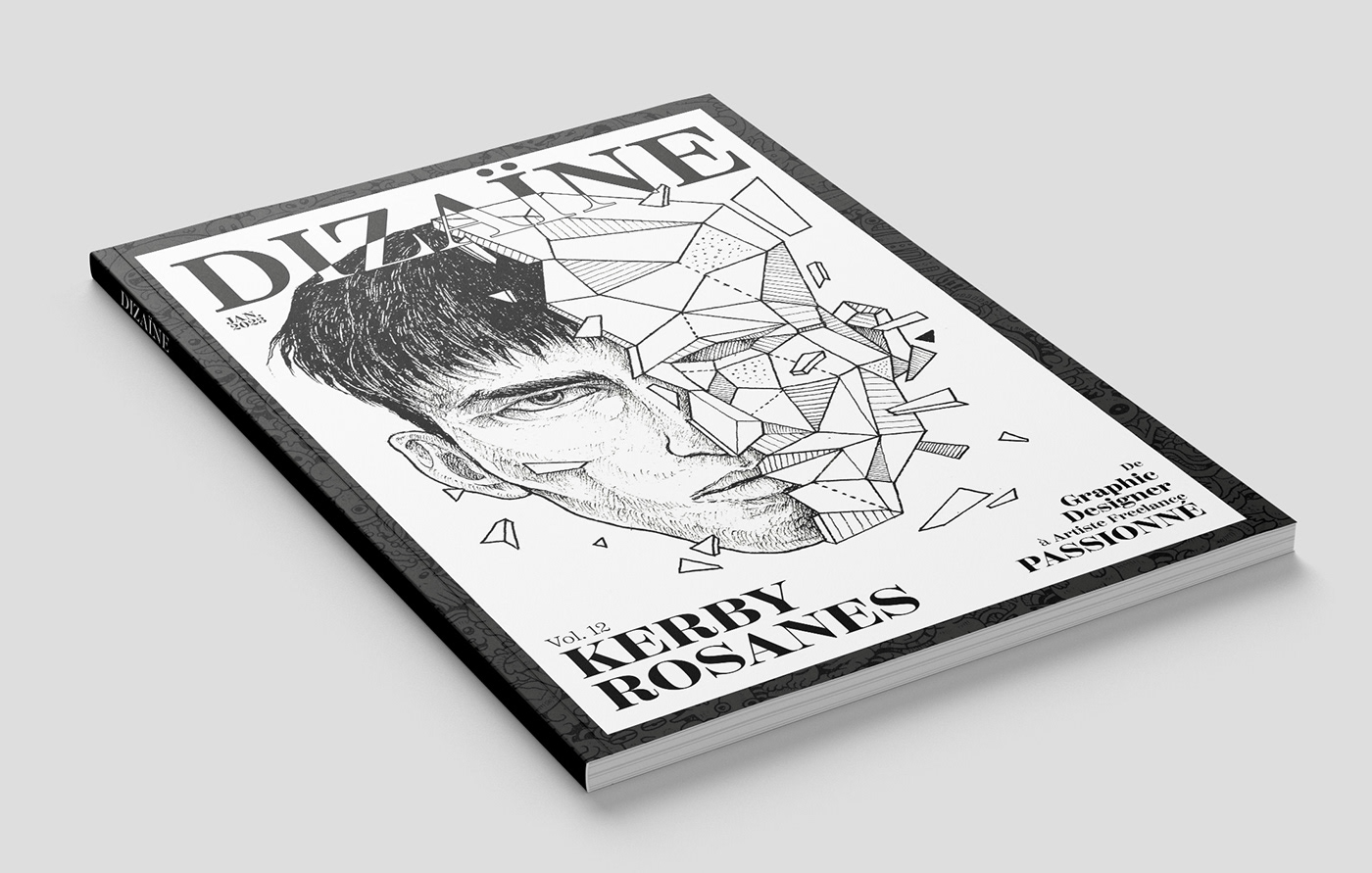 design Magazine design mise en page kerby rosanes Adobe InDesign identity blackorwhite