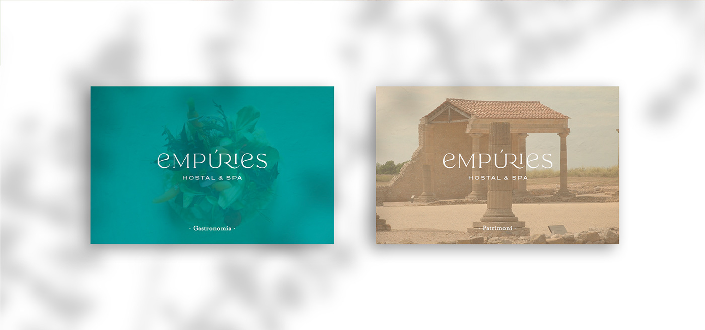 branding  Hostal hostel Spa empuries costa brava hotel restaurant graphic design 