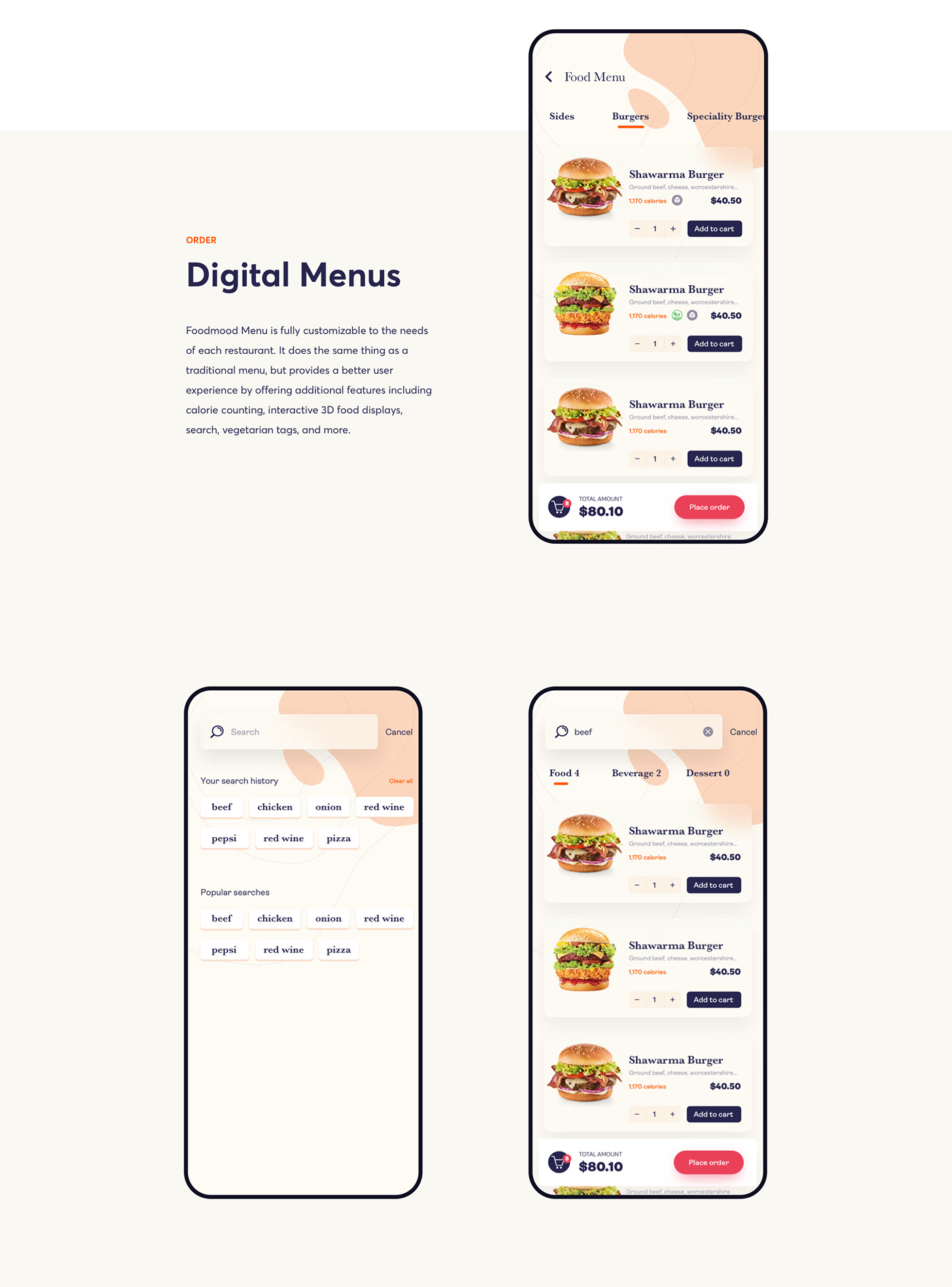 design Food  Mobile app restaurant UI ui design UI/UX user experience ux UX design