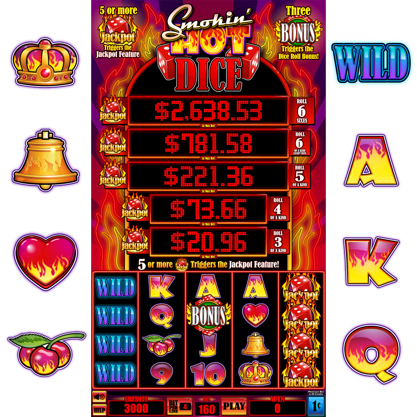 Casino Game game design  neon slot machine vector art