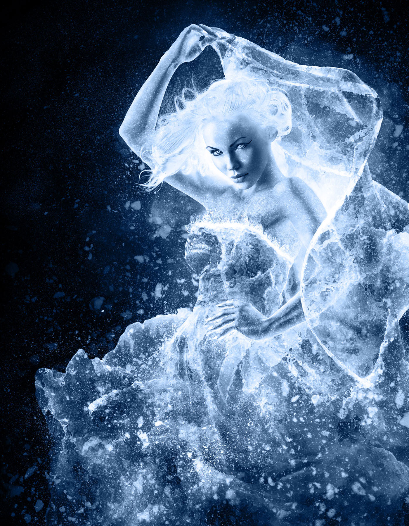 advanced photoshop drew lundquist elevendy Ice queen blue dark beauty