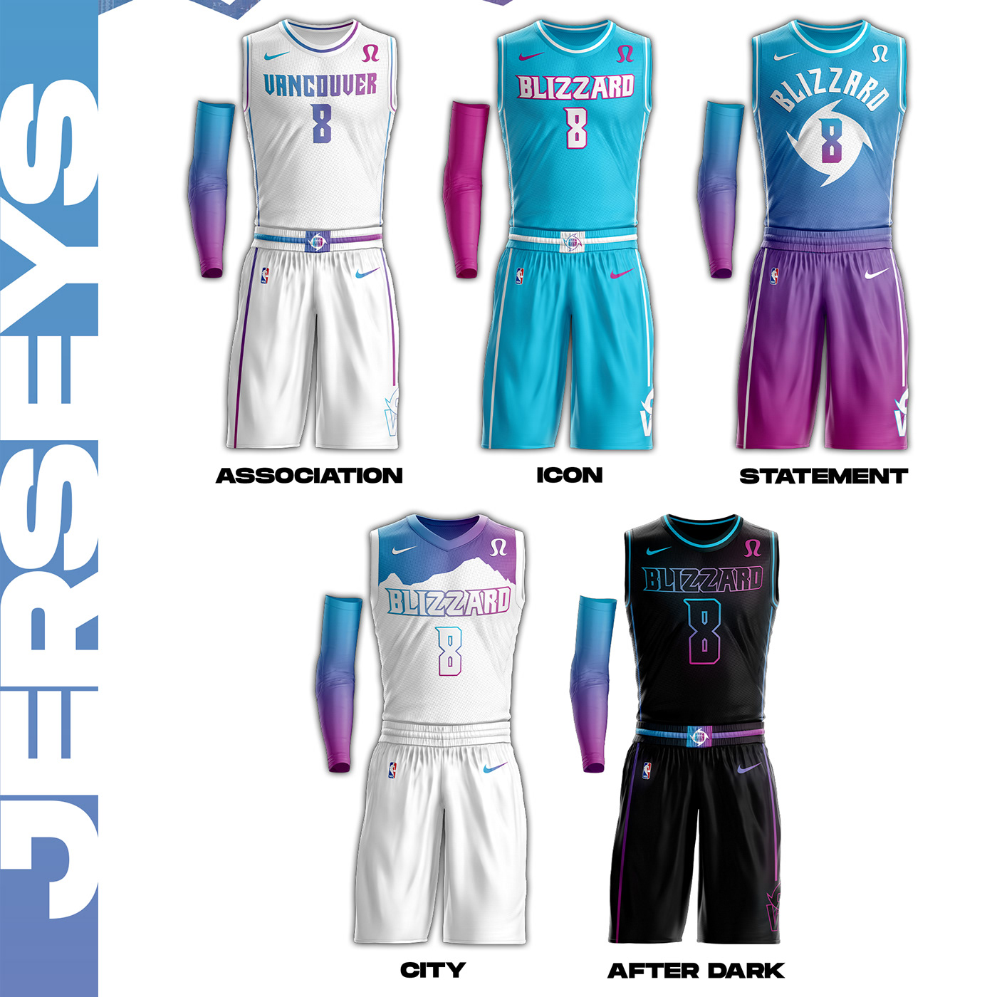 basketball Blizzard branding  NBA Nike vancouver