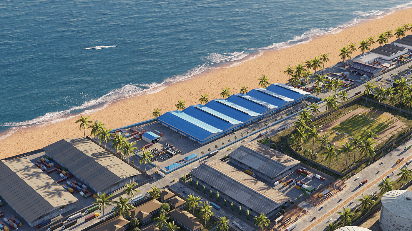 3ds max architecture archviz beach CGI factory industrial design  Nature Ocean visualization