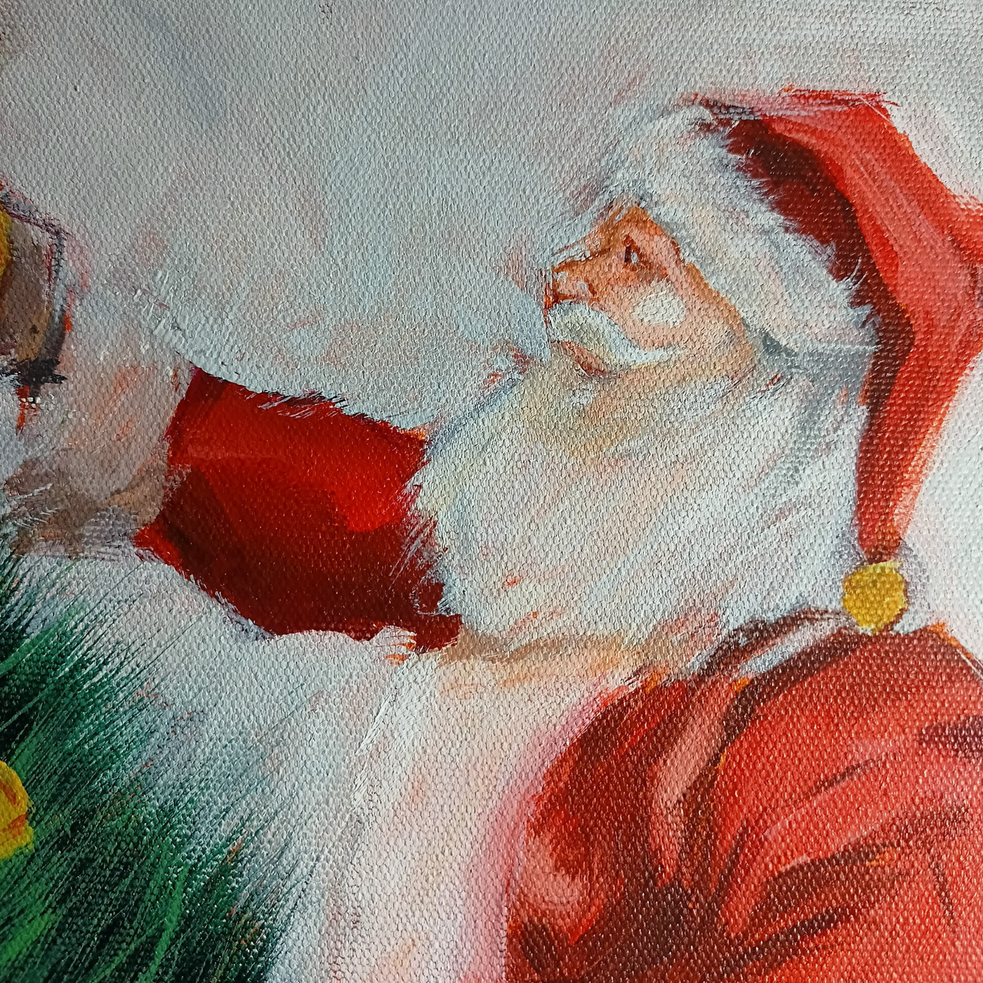 painting   Christmas santa