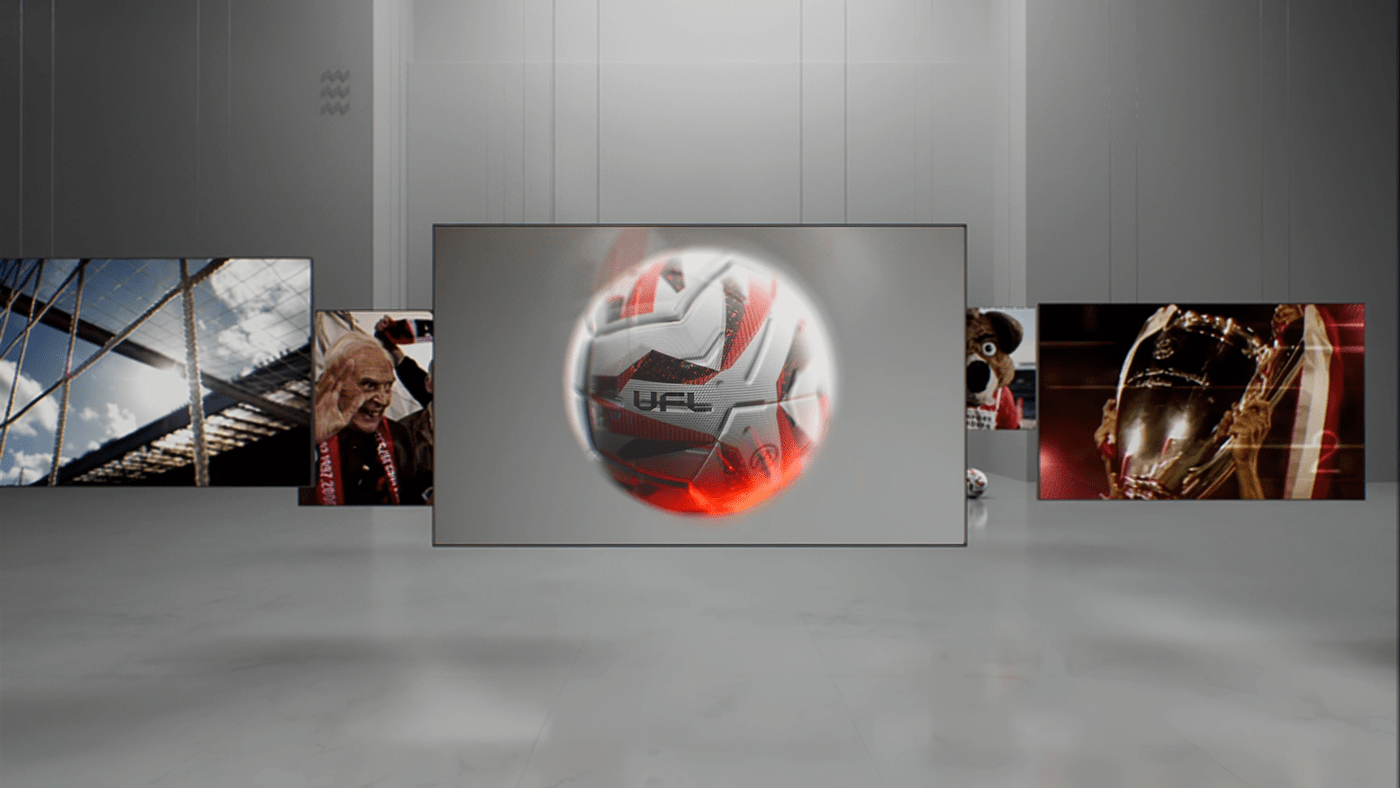 motion design c4d 3D cinema 4d simulation football sports soccer UFL