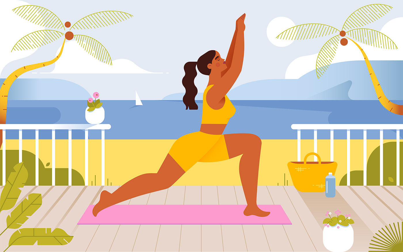 sport basketball tennis swimming Yoga volleyball athletics vector Character design  gym