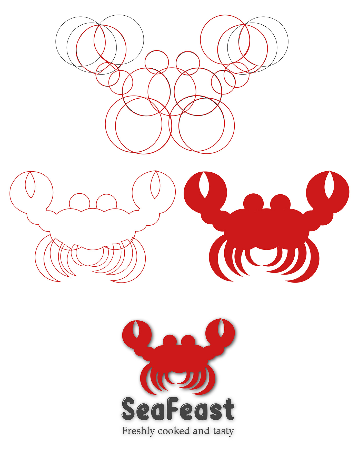 logodesigns creativedesign Logotrends seafood logodesigner goldenratio crablogo goldenratiologo restaurantlogo Seafood Logo 