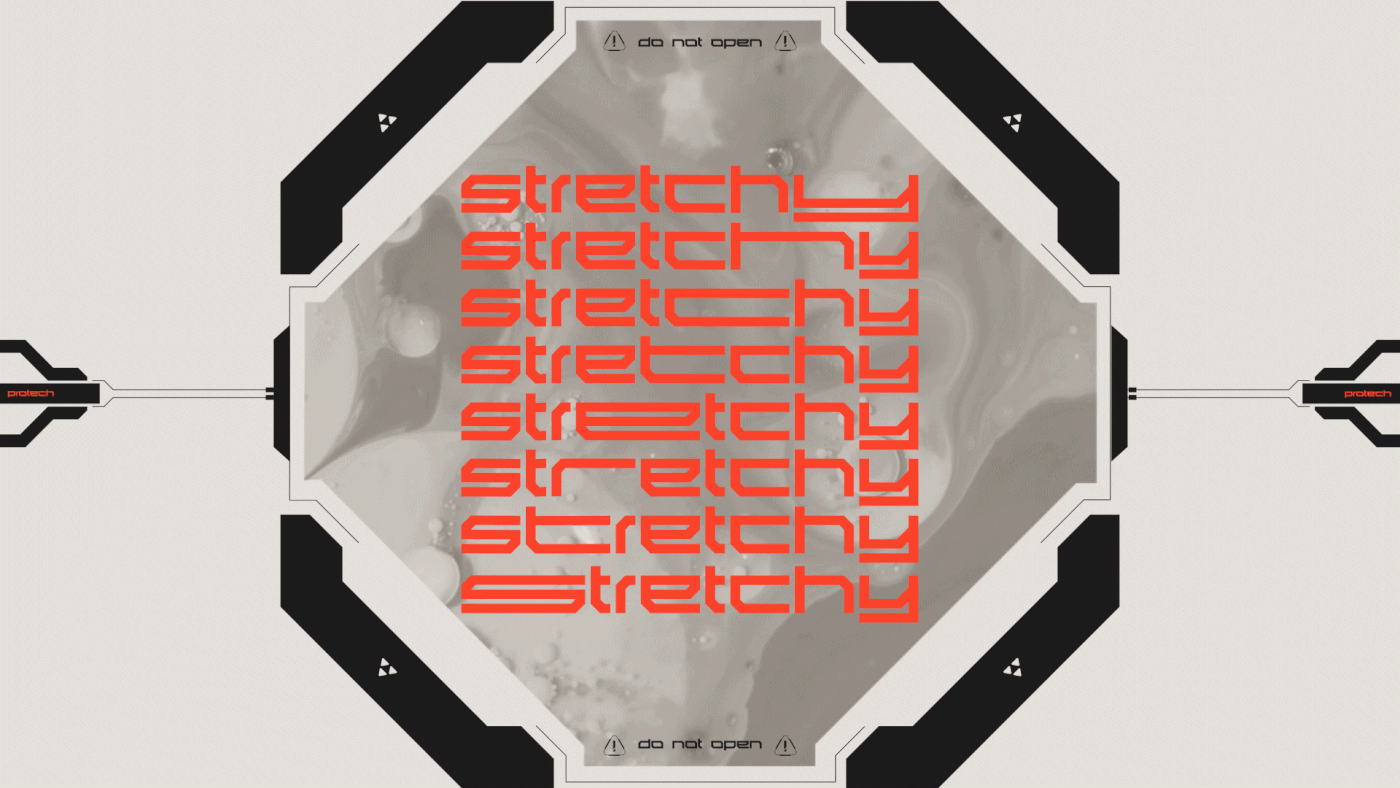 Display extended font font futuristic stretch