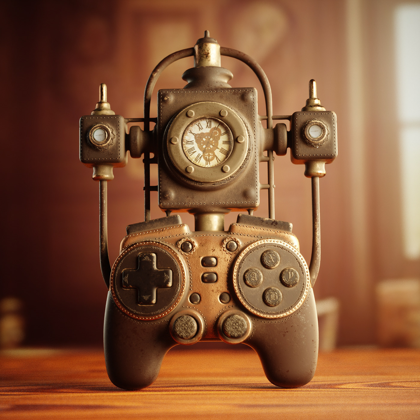 3D c4d control controller game Gaming halawany octane STEAMPUNK visualization